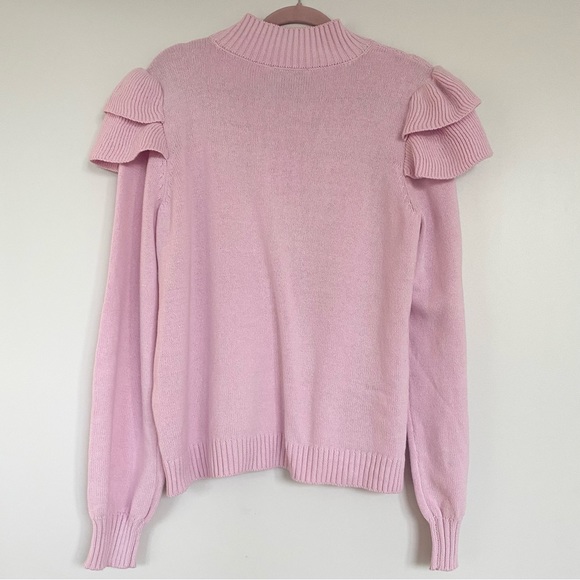 Eloquii Sweater Pink Ruffles - Picture 7 of 12
